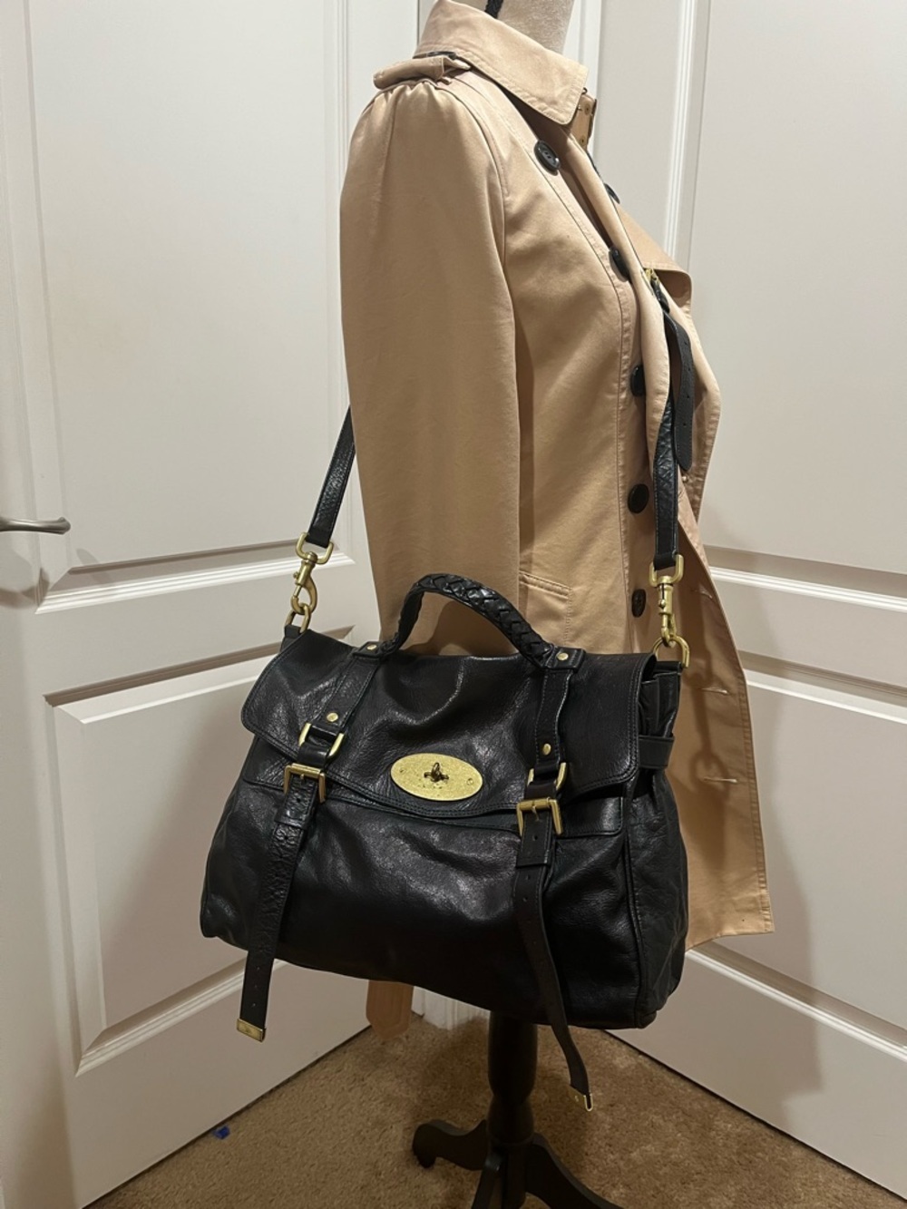MULBERRY BLACK LEATHER ALEXA - Picture 11 of 12